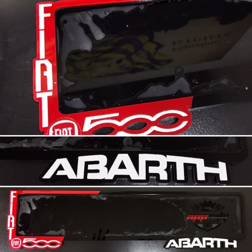 Fiat 500 Abarth Uyumlı Özel Tasarım Lüks Pleksi Plakalık